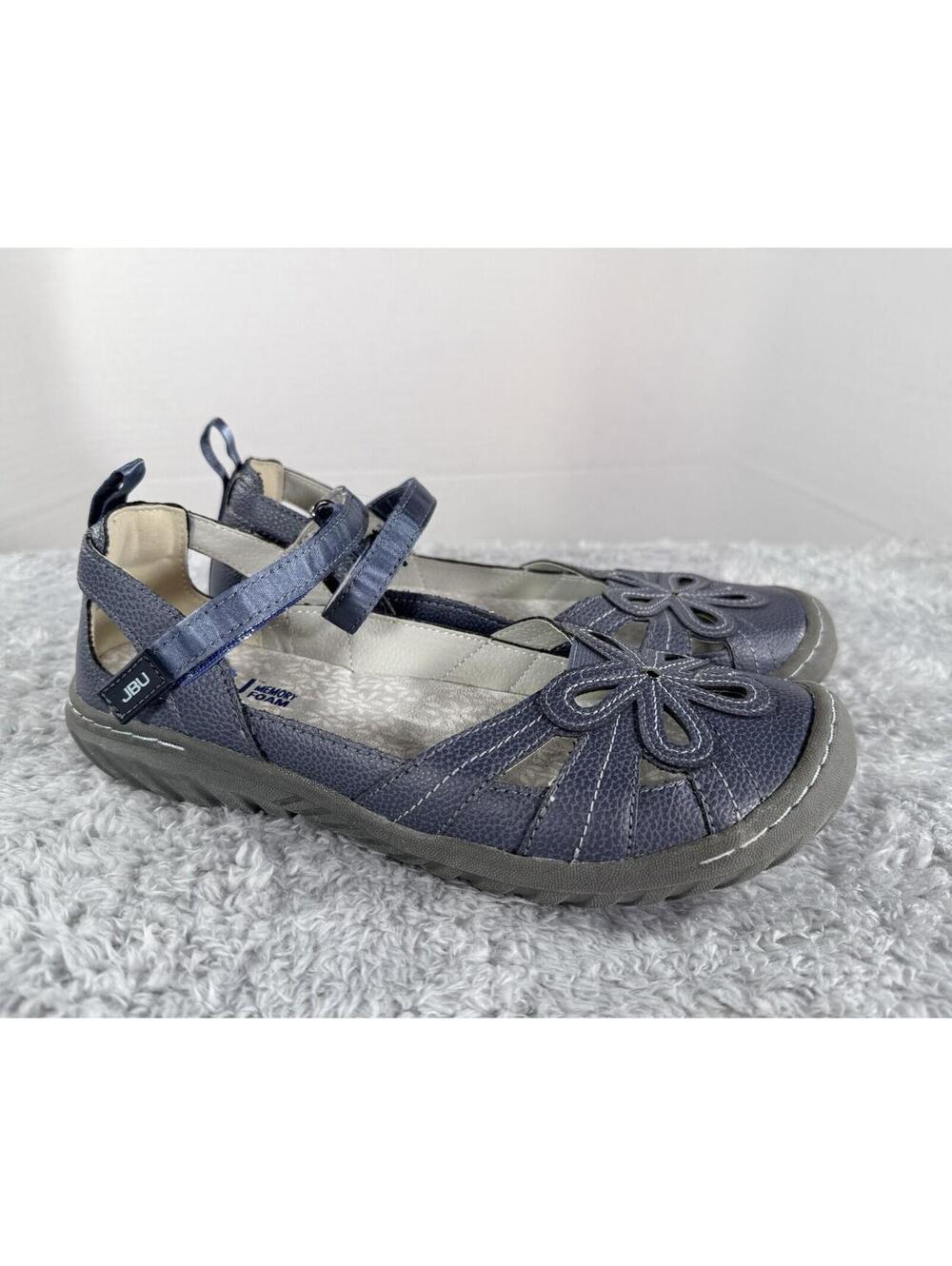 JBU by Jambu Women's  Magnolia Mary Jane Denim Blue Flats Size 6.5M